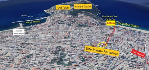Elite Marine Residence - Cleopatra, center Condo in Alanya