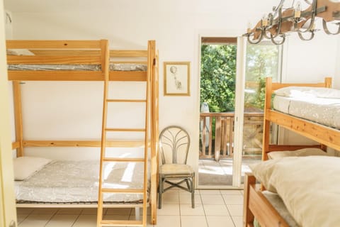 Bed, Bedroom, Garden view, bunk bed