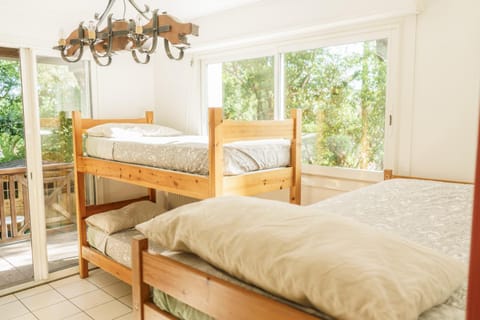 Bed, Bedroom, Garden view, bunk bed