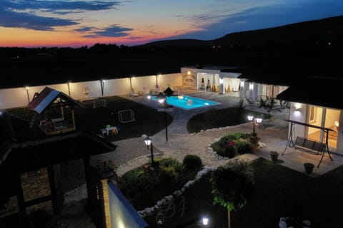 Property building, Night, Pool view