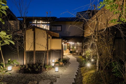 Property building, Patio, Night, Garden, Sunset