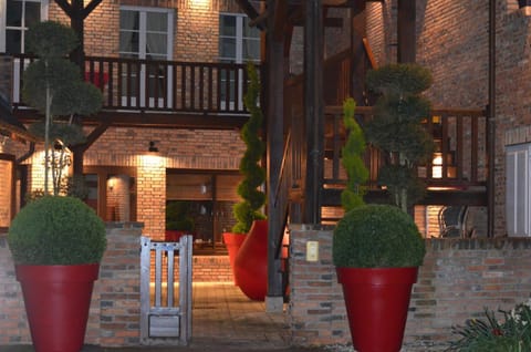 Property building, Patio, Night, Garden view