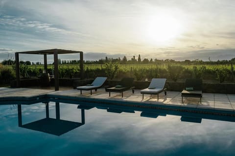 Swimming pool, Sunset