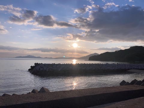 Beach, Sea view, Sunset