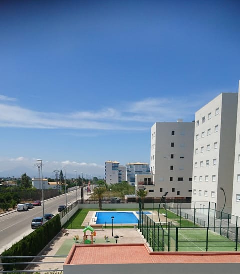 Property building, Pool view