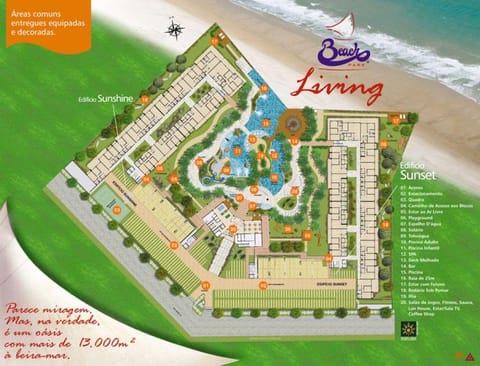 Beach living, Pé na areia, a 400m do B Park, Apartment in State of Ceará