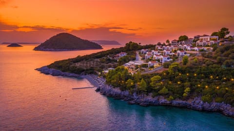 Natural landscape, Bird's eye view, Sunset