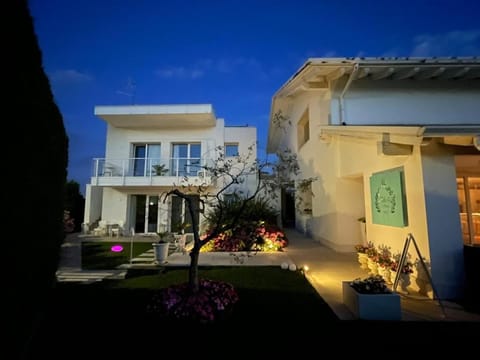 Property building, Night, Garden