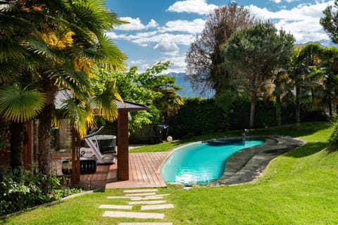 Natural landscape, Garden, Garden view, Pool view, Swimming pool