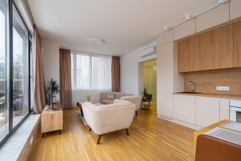 1-bedroom penthouse with underground parking Apartment in Riga