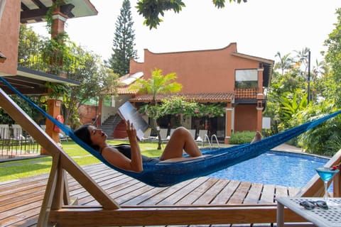 Patio, Spring, People, Garden, Garden view, Pool view, Swimming pool, sunbed