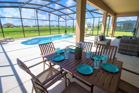 Patio, View (from property/room), Seating area, Dining area, Pool view, Swimming pool