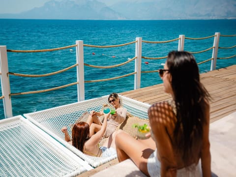 People, Food and drinks, Beach, Guests, Sea view, sunbed