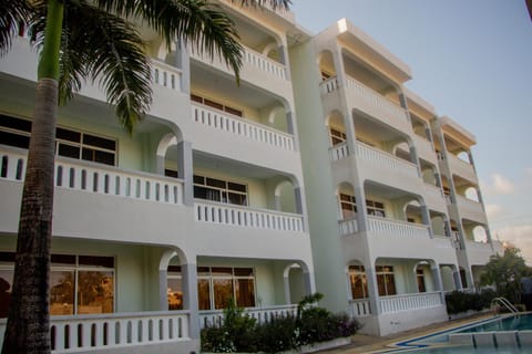 Property building, Day, View (from property/room), Balcony/Terrace, Pool view, Swimming pool, Quiet street view