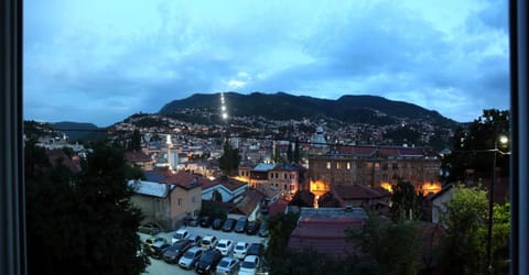 Night, City view, Landmark view, Mountain view