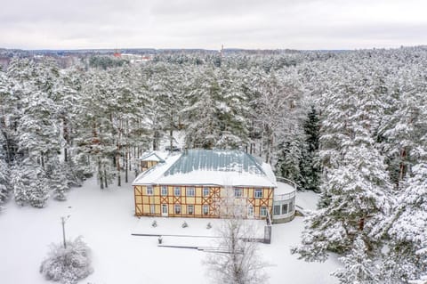 Property building, Bird's eye view, Winter