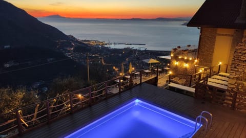 Natural landscape, Mountain view, Pool view, Sea view, Sunset