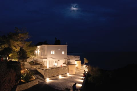 Night, Bird's eye view, Balcony/Terrace, Sea view