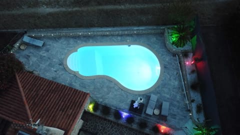 Night, Pool view, Swimming pool