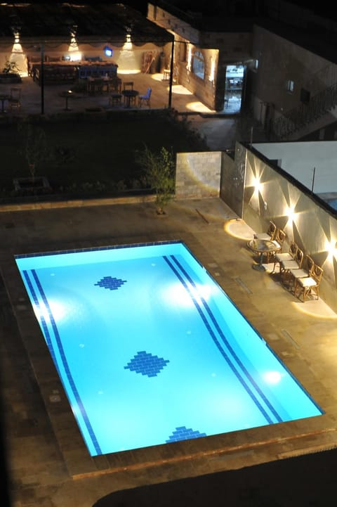 Night, Pool view, Swimming pool