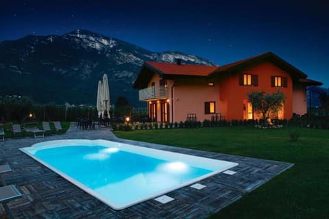 Property building, Night, Pool view, Swimming pool