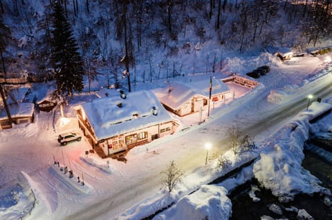 Night, Natural landscape, Winter