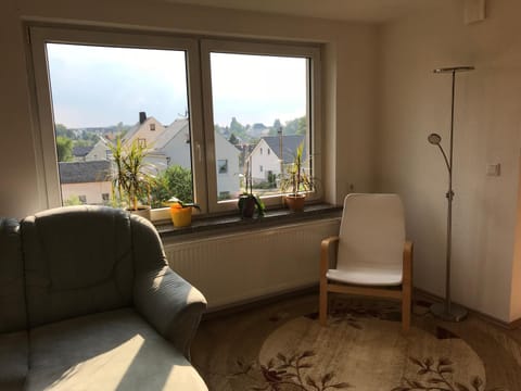 Living room, Seating area, Garden view