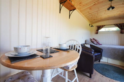 The Laburnum Retreat Shepherd Hut private hot Tub Nature lodge in Staffordshire Moorlands District