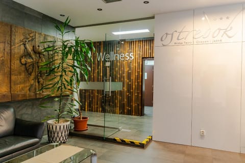 Lobby or reception, Spa and wellness centre/facilities, Text overlay