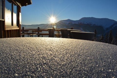 Balcony/Terrace, Mountain view, Sunset