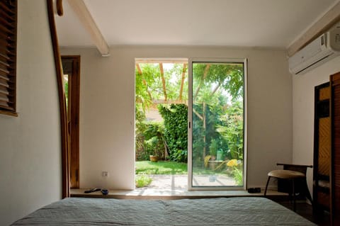 Bed, Garden, Bedroom, Garden view, air conditioner