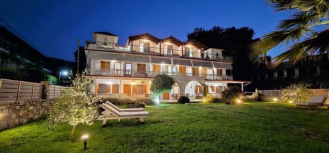 Property building, Night, Garden