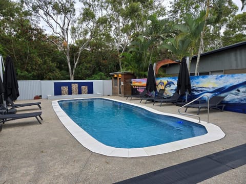 Sauna, Pool view, Swimming pool, sunbed