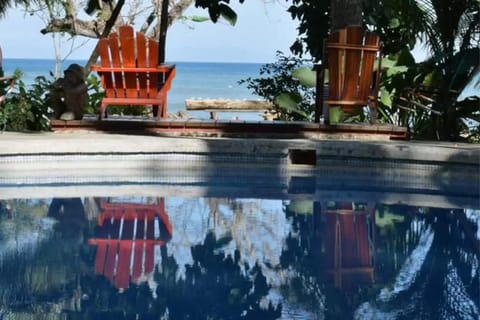 Seating area, Sea view, Swimming pool