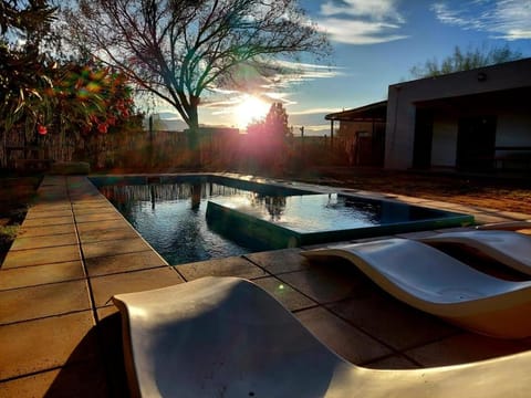 Natural landscape, Pool view, Sunset