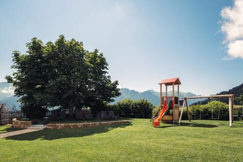 Children play ground, Garden, Mountain view, sunbed