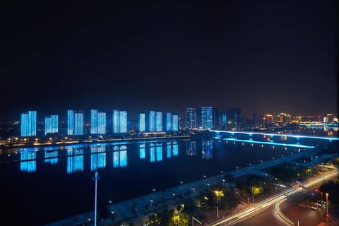 Night, City view, River view