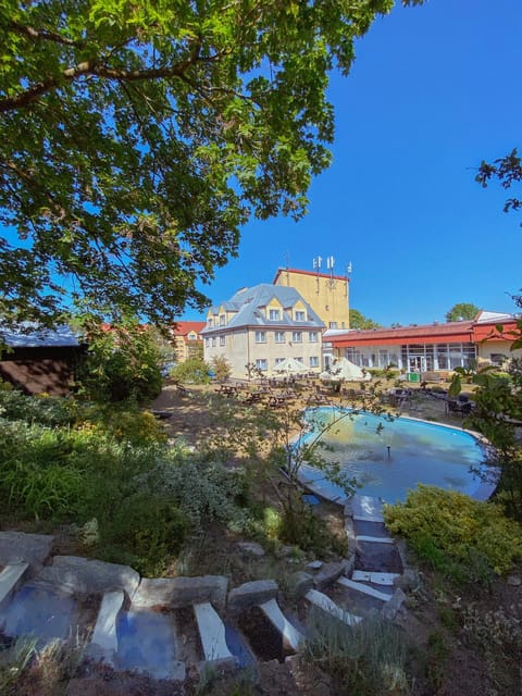 Property building, Day, Natural landscape, Pool view, Swimming pool