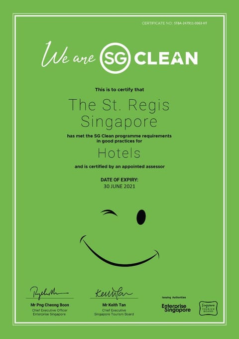 The St. Regis Singapore Hotel in Singapore