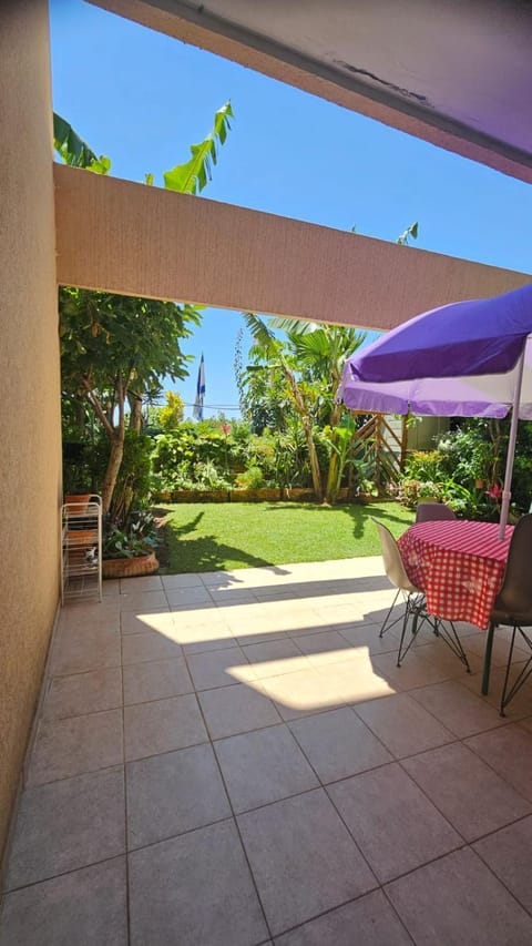 Patio, Dining area, Garden view