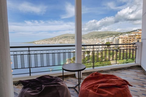 Day, Natural landscape, View (from property/room), Balcony/Terrace, Seating area, Sea view