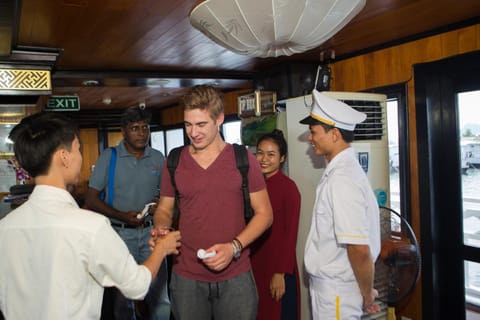 Syrena Cruises Docked boat in Laos