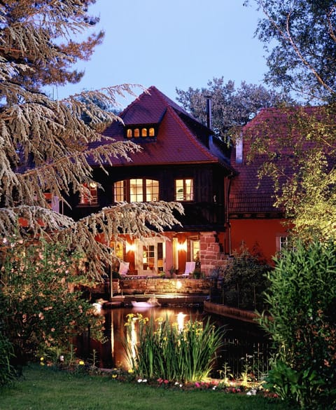 Property building, Garden, Sunset