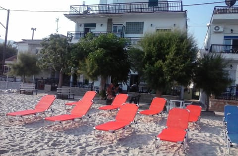 Property building, Beach, sunbed