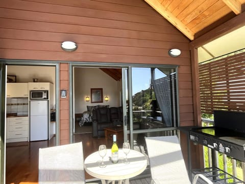 Patio, BBQ facilities, Sea view, furniture, kitchen