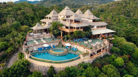 Natural landscape, Bird's eye view, Mountain view, Pool view, Swimming pool