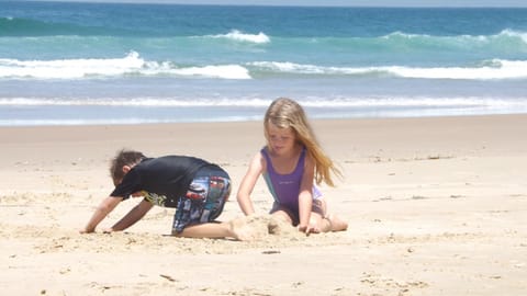 Beach, children, Family