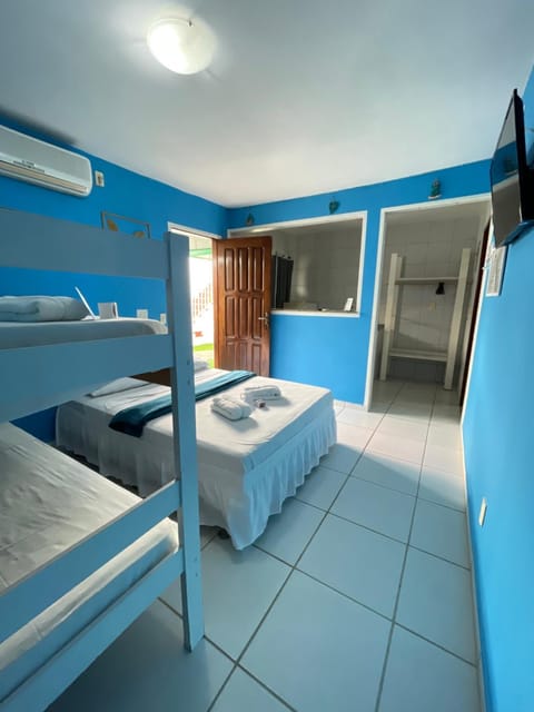 Bed, Bathroom, TV and multimedia, bunk bed, minibar, air conditioner