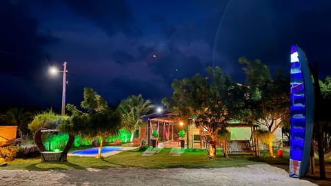 Night, Natural landscape, Garden, Garden view, Swimming pool