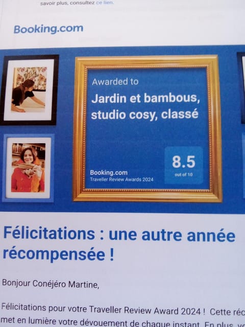 Jardin et bambous, studio cosy, classé 2 étoiles Condo in Agde